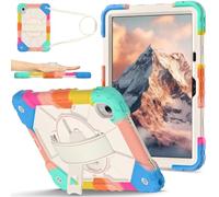 FONREST Étui robuste pour Lenovo Tab M11/idea Tab 11"/Xiaoxin Pad 11 2025 avec béquille pivotante et dragonne, coque rigide résistante aux chocs avec bandoulière TB-330FU/336FU/335FC (néon)