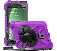 Fonrest Étui robuste pour Samsung Galaxy Tab Active5 5G 8' (SM-X300/X306B 2024)/Active 3 T570/T575 avec support rotatoire à 360°, coque de protection résistante aux chocs avec sangle pour la main