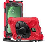 FONREST Étui robuste pour Samsung Galaxy Tab Active5 5G 8' (SM-X300/X306B 2024)/Active 3 T570/T575 avec béquille rotative à 360°, coque de protection résistante aux chocs avec sangle pour la main