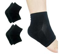 Fonsbleaudy Lot de 2 paires de chaussettes de sport en gel pour enfants souffrant de maladies du talon, fasciite plantaire, douleurs au talon, pieds craquelés (enfants de 3 à 7 ans, femmes de 5 à 9)