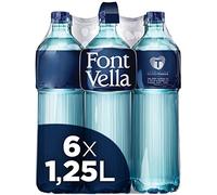 Font Vella, Eau minérale naturelle Premium - Lot de 6 x 1,25 l