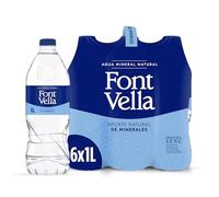 Font Vella Lot de 6 bouteilles d'eau minérale naturelle 1000 ml