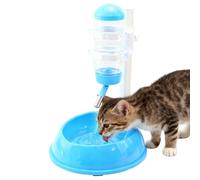 Fontaine À Boire pour Chat sur Pied - Débit Gravitaire en Plastique De 39 Cm, Bol Anti-Fuite, Kit D'hydratation Vertical | Alimentation Chiot Cochon d'Inde Furet Souris Chinchilla Salon Cuisine Vo