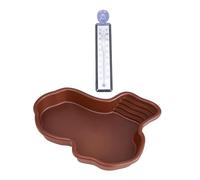 Fontaine à Boire pour Reptiles Coupe d'eau Tortoise Piscine Plateau d'alimentation Rampe Douce Polyvalente Facile à Nettoyer Convient aux Reptiles, sans Tuyau