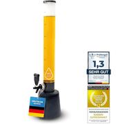 Fontaine à Boisson 3,5L en Verre XXL "Girafe" avec Support - Colonne et Tour à bière avec Robinet Inox - Idéal pour Fêtes, Cocktails & Soirées