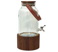 Cook Concept Fontaine à boisson 6 L support bois transparent et marron