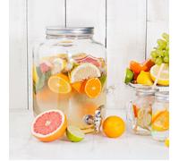 Fontaine à Boisson - Home Deco Factory - Verre - 8l - Transparent Et Gris