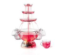 DRFGHK Fontaine à champagne - Machine à boisson électrique à 3 niveaux avec base LED pour mariage, fête - Idéal pour les célébrations