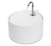 Fontaine à Chat en Céramique, 2,2 L Fontaine a Eau Chat, Distributeur d'eau Ultra Silencieux pour Animaux Domestiques avec Filtre à Charbon Actif, Céramique Cuite à Haute Température