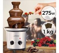 Fontaine à Chocolat - 275 W, 3 Étages, Capacité 1 kg, Électrique, H 39 cm, en Acier Inoxydable -Vaisselles - Fondue au Chocolat