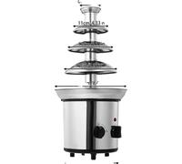 Fontaine à chocolat, 4 étages, capacité 1,8L, puissance 170W, argenté