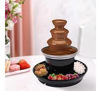 Fontaine à chocolat à 3 niveaux - Avec assiette à fruits - Pour fêtes, anniversaires, mariages, chocolats, fromages