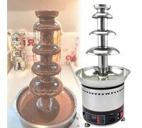 Fontaine à chocolat commerciale professionnelle, machine à fondre en cascade, avec commande numérique, acier inoxydable 304, for mariages, fêtes, événements et restaurants(4tiers)