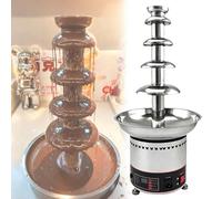 Fontaine à chocolat commerciale professionnelle, machine à fondre en cascade, avec commande numérique, acier inoxydable 304, for mariages, fêtes, événements et restaurants(5tiers)