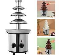 Fontaine à chocolat, design à 3 niveaux, capacité 1,8L, puissance 170W, acier inoxydable, chauffage 40°C