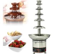 Fontaine à chocolat électrique, 4/5/6/7 éTages De Cascades De Chocolat, Grande fontaine à chocolat avec fonction maintien au chaud, En acier inoxydable,pour Noël, l'anniversaire des Enfants ,6Tier
