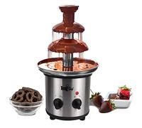 Fontaine à chocolat électrique à 3 niveaux, grands ensembles à fondue avec une capacité de 680 g, pot de fusion chaud, température réglable, idéal pour les buffets de fête d'anniversaire