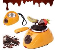 Fontaine à chocolat électrique LESHP - Jaune - Moules réutilisables - 12 recettes incluses