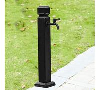 Fontaine À Colonne Avec Robinet, Support De Tuyau Carré Résistant Au Gel En Acier Inoxydable For Jardin, Ferme, Pâturage, Irrigation D'arrière-cour(Single Faucet,60cm)
