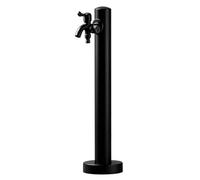 Fontaine à colonne d'eau blanche robinet, fonction d'eau de jardin robinet, bouche d'eau extérieure verticale, robinet d'eau robinet jardin sur pied patio ferme, pâturage(Noir,95cm/37.4in,Style 2)
