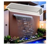 Fontaine à déversoir en Cascade. Kit de Cascade en Acier Inoxydable 50 pour Piscine, élément Aquatique extérieur avec Bec verseur pour Installation encastrée, décoration Cascade Durable pour