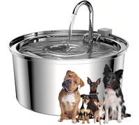 Fontaine à eau automatique pour animaux domestiques - Grande capacité en acier inoxydable avec filtration à quatre étapes et design silencieux à faible bruit
