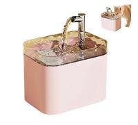 Fontaine à eau automatique pour chat - Alimentée par USB - 1,5 l - Fontaine à eau pour chat - Fontaine à eau pour chat - Fontaine à eau transparente améliorée avec filtres à pompe intelligents (rose