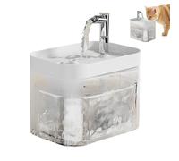 Fontaine à eau automatique pour chat - Alimentée par USB - 1,5 l - Fontaine à eau pour chat - Fontaine à eau pour chat - Fontaine à eau transparente améliorée avec filtres à pompe intelligents (blanc