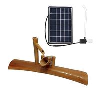 Fontaine à eau autoportante en bambou avec pompe solaire, kit de fontaine à eau zen pour jardin, mère, petite amie, fille, épouse