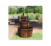 Fontaine à eau avec pompe 60x60x94 cm Bois de sapin massif