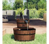 Fontaine à Eau avec Pompe Jardin Patio Extérieur Bois de Sapin Massif vidaXL