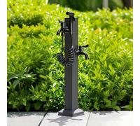 Fontaine À Eau Carrée En Acier Inoxydable, Colonne D'eau Pour Jardin Vertical, Support De Tuyau D'arrosage, Convient À Divers Usages Extérieurs(Black 1,60cm/23.6in)