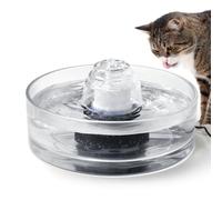 Fontaine a Eau Chat Verre, 2.7L Fontaine à Eau pour Chat en Verre Ultra-silencieuse, Petits Chiens et Plusieurs Animaux Domestiques, Distributeur d'eau Automatique Pompe à Eau Super Silencieuse