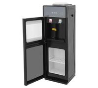 Fontaine à Eau Chaude et Froide 3 Températures, Distributeur d'eau par Bonbonne 5Gal, Puissance 500W/90W, avec Compartiment de Rangement, pour Maison et Bureau, Gris