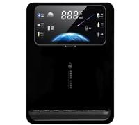 Fontaine à Eau Chaude Murale, 2200 W, instantanée, avec sécurité Enfant électronique, débit d'eau quantitatif, écran Tactile Intelligent, 6 températures réglables(Black)