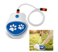 Fontaine a Eau Chien avec Capteur de Pression, Distributeur Eau Chien avec Pompe à Pedale pour Jardin et Extérieur,Abreuvoir Automatique,Jeu Interactif et Système d’Alimentation en Eau Continu