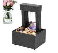Fontaine à eau de bureau, fontaine de relaxation pour bureau avec lumière LED, méditation zen pour bureau et jardin