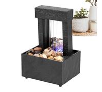 Fontaine à Eau de Bureau, Fontaine de Table | Fontaine de Table avec Fonction d'eau de Relaxation | de Bureau de méditation Zen avec lumière LED, décoration d'espaces intérieurs de Bureaux à