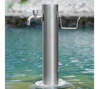 Fontaine à eau de jardin en acier inoxydable avec robinet antigel pour irrigation et nettoyage en extérieur