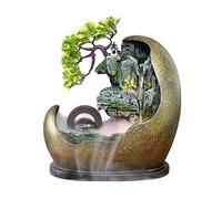 Fontaine à eau de table en forme de bonsaï artificiel Fontaines à cascades pour l'intérieur Fontaine décorative de table Feng Shui avec pompe automatique Les meilleurs cadeaux pour la maison