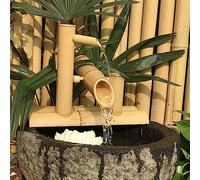 Fontaine à eau décorative en bambou pour jardin zen et espaces intérieurs