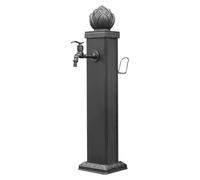 Fontaine à eau d'extérieur avec robinet, colonne de jardin en acier inoxydable pour irrigation et arrosage