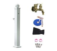 Fontaine à eau d'extérieur avec support de tuyau, robinet rétro pour lavage de voiture, 114 cm de haut