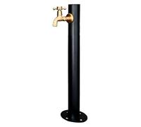 Fontaine à eau d'extérieur en acier inoxydable 304 avec robinet autoportant et support de tuyau résistant au gel, fonction d'arrosage de jardin pour irrigation (doré1)