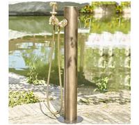 Fontaine à eau d'extérieur en acier inoxydable avec robinet antigel, support au sol pour irrigation et distribution d'eau