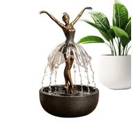 Fontaine à eau d'intérieur, sculpture de table ballerine, design robuste, base en polycarbonate, équilibre stable, gadget de relaxation de style de vie, accessoires de maison pour jardin, terrasse et