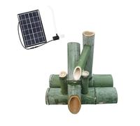 Fontaine à eau en bambou avec pompe solaire, kit de bassin à bascule japonais traditionnel pour bricolage zen oasis