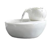 Fontaine à Eau en céramique for Chat, avec Pompe et Filtre Ultra Silencieux, Distributeur Automatique d'eau for Animaux de Compagnie de 1,3 l, for Chats et Petits Chiens