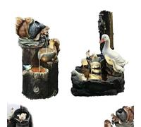 Fontaine à eau en forme d'écureuil à énergie solaire avec lumière LED, statue d'animal de jardin en résine, fontaine décorative pour terrasse, cour, pelouse, jardin