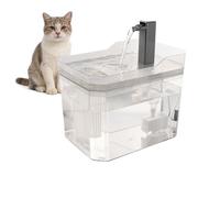 Fontaine à eau en plastique transparent et visible, 1,5 l pour chat et chien, fontaine à eau d'intérieur facile à nettoyer avec pompe silencieuse